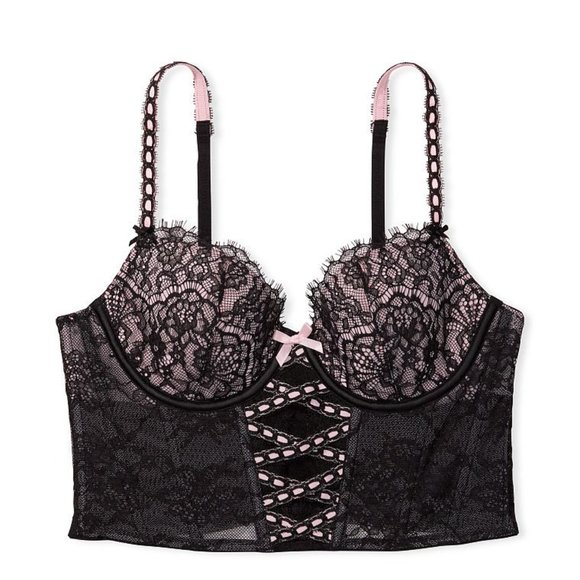 Victoria's Secret DREAM ANGELS Lightly-Lined Lace-Up Corset Top - 36DD- NWT - Picture 1 of 4